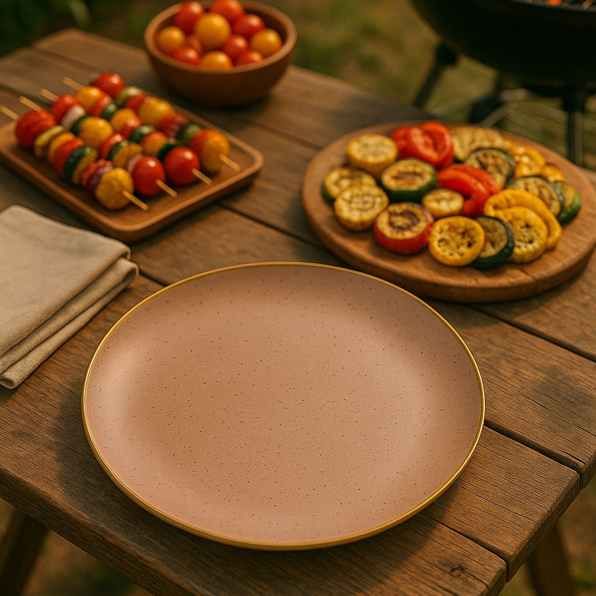 DECOGREEN - Plato 25 cm Biobamboo Palo Rosa