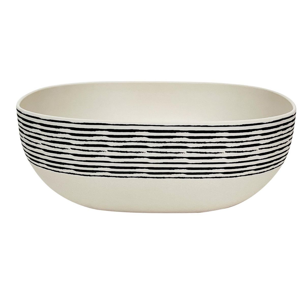 DECOGREEN - Bowl Decogreen Biobamboo Rayas 20 Cm Capacidad 3 Litros