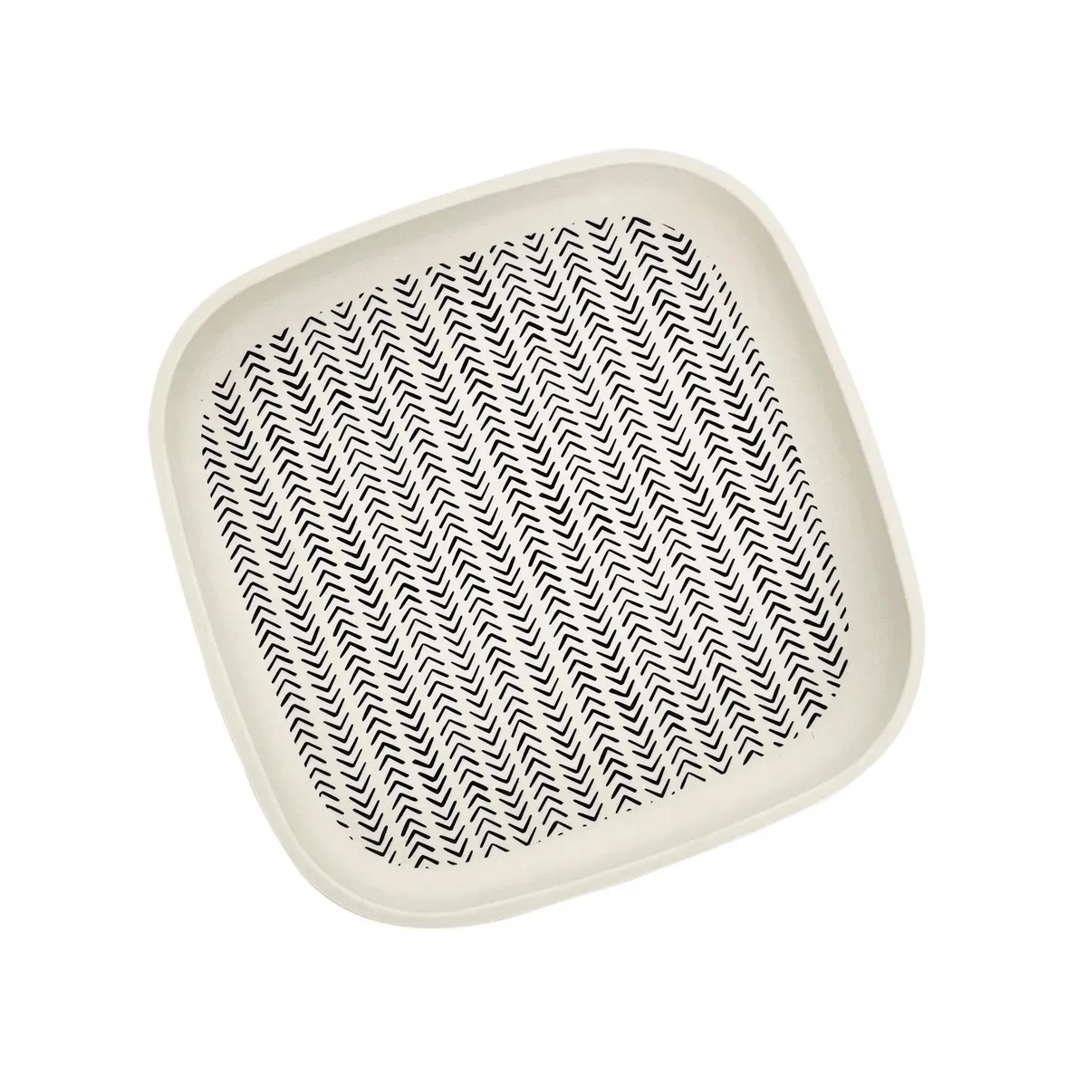 DECOGREEN - Plato 18x18 cm BioBamboo Cuadrado Flechas