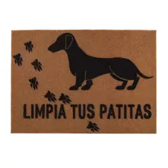 undefined - Limpiapiés Rectangular 40x58 cm Beige natural