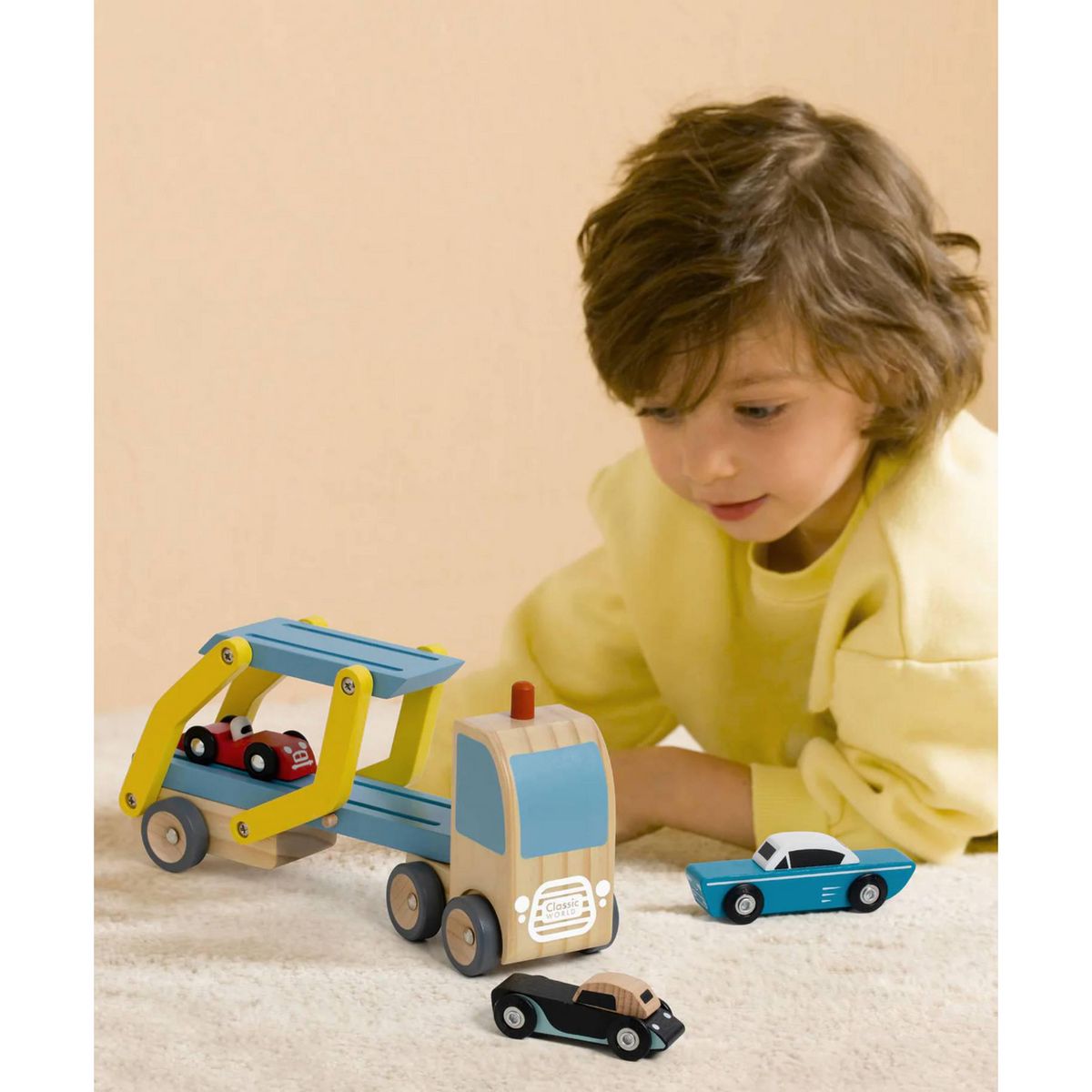 KIDSCOOL - Didactico camión remolcador de autos