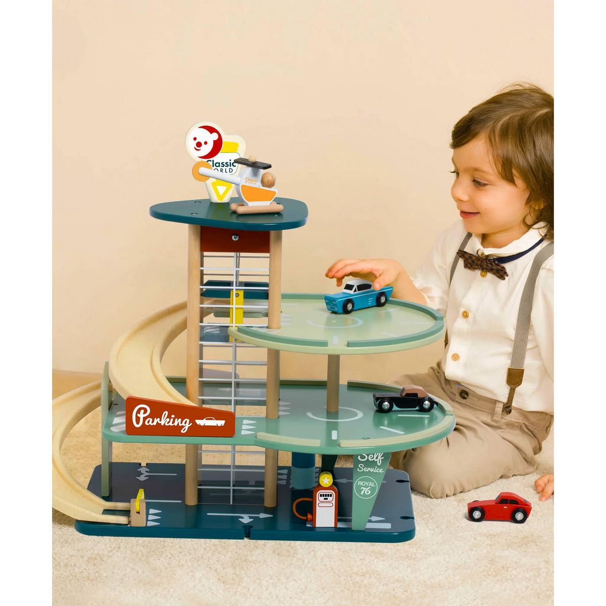 KIDSCOOL - Juego didáctico Gran estacionamiento vintage