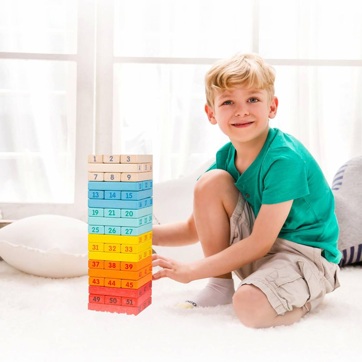 KIDSCOOL - Juego didáctico torre multicolor