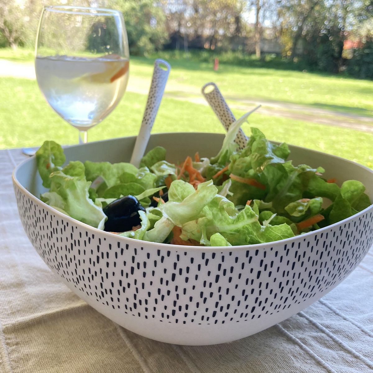 DECOGREEN - Bowl Biobamboo Decogreen Puntos 20 Cm Capacidad 3 Litros