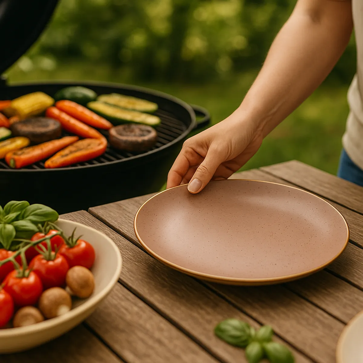 DECOGREEN - Plato 20 cm Biobamboo Palo Rosa