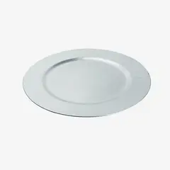 DECO EXPRESS - Set 4 platos base plateado