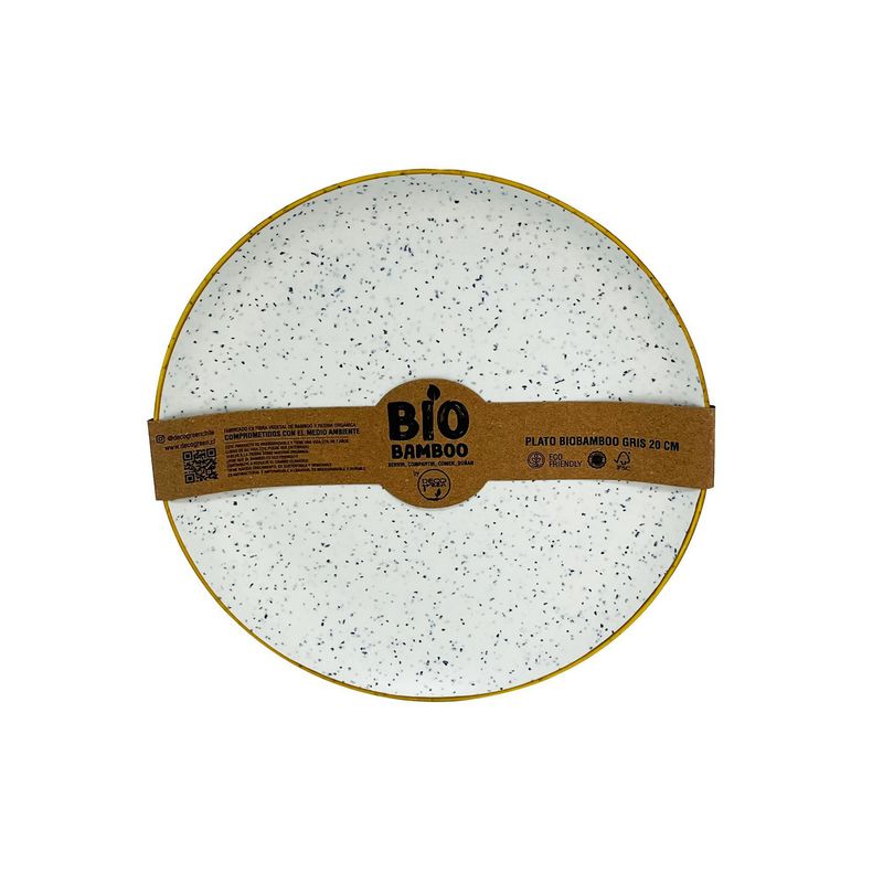 DECOGREEN - Plato 20 cm Biobamboo Gris