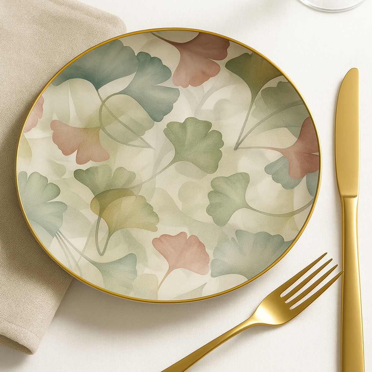 DECOGREEN - Plato 20 cm Biobamboo Gingko