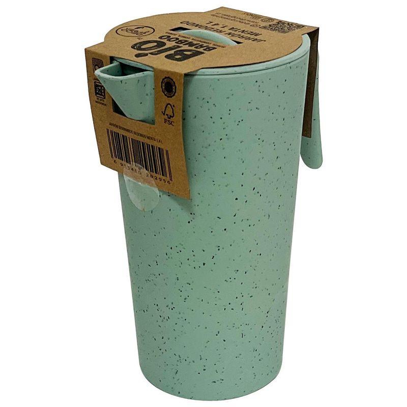 DECOGREEN - Jarrón de Bambú 1.4 l Gingko Menta