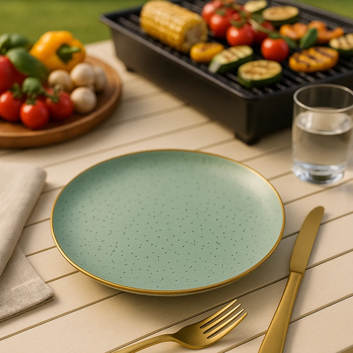 DECOGREEN - Plato 25 cm Biobamboo Menta