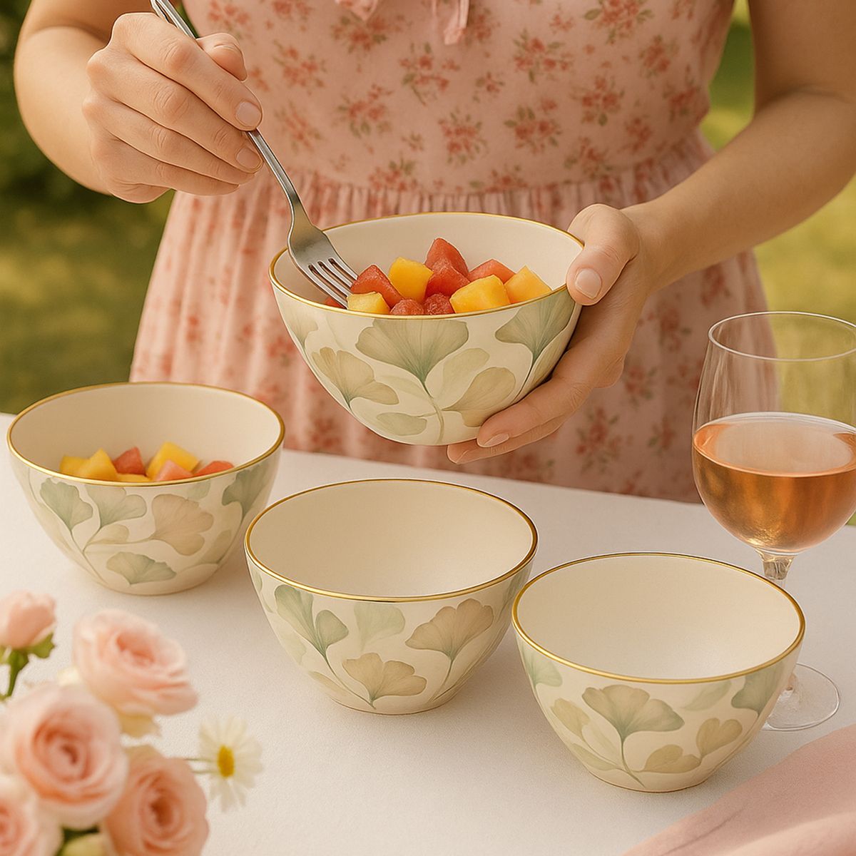 DECOGREEN - Bowl Decogreen Biobamboo Multicolor 15 Cm 600 Ml