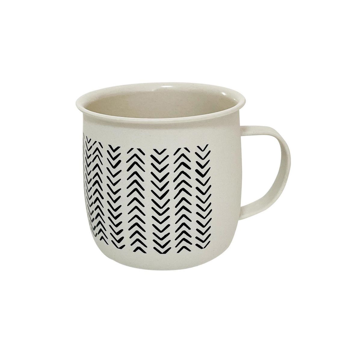 DECOGREEN - Tazón 450 ml Fibra de Bambú Flechas Blanco