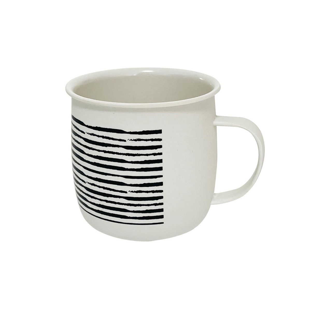 DECOGREEN - Tazón 450 ml Fibra de Bambú Rayas Blanco