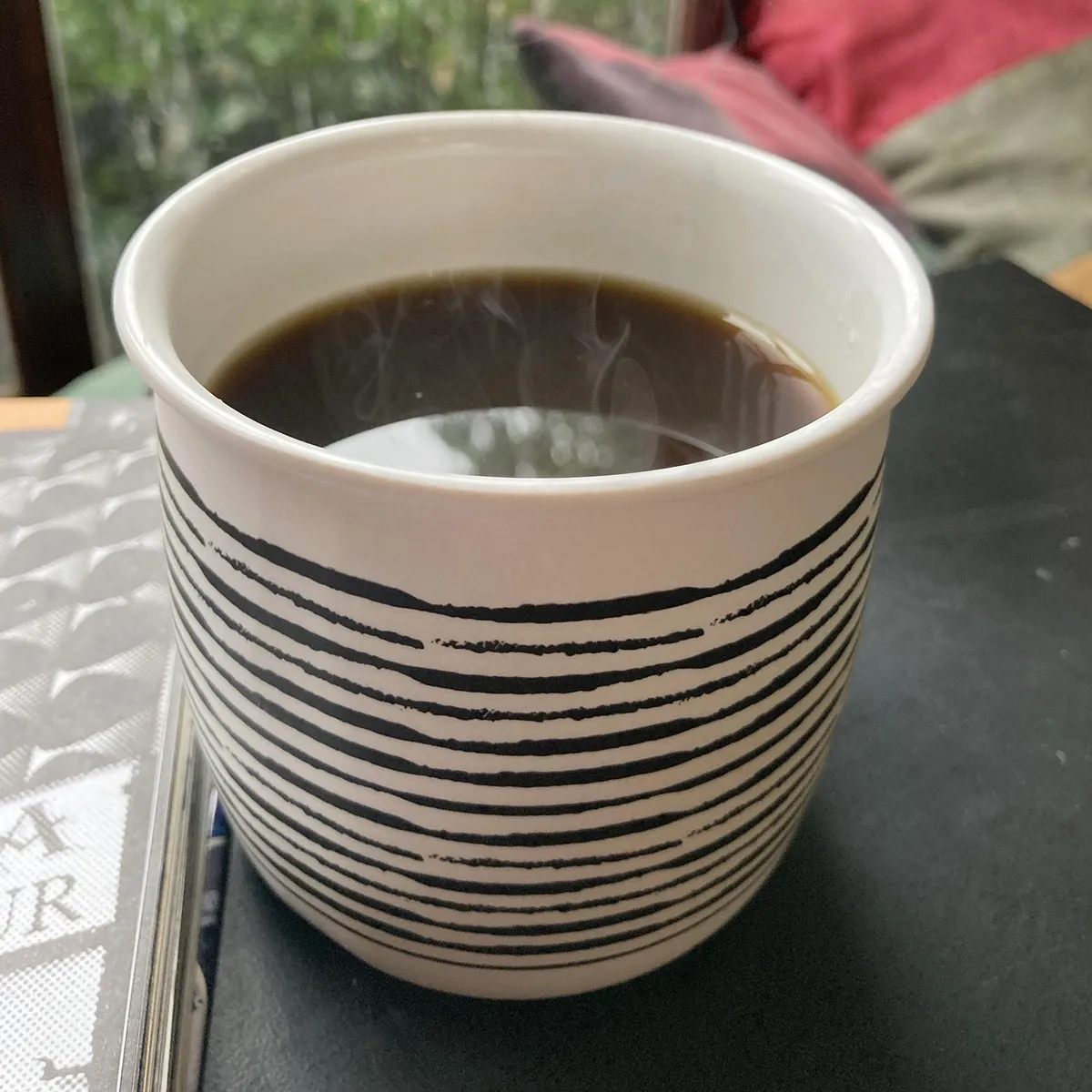 DECOGREEN - Tazón 450 ml Fibra de Bambú Rayas Blanco