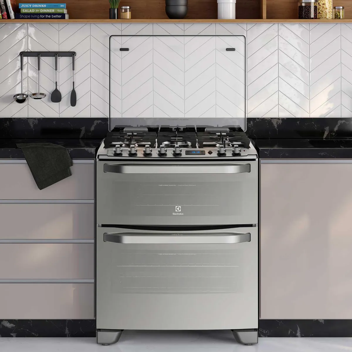 ELECTROLUX - Cocina a Gas 5 Platos Inox 76DXA