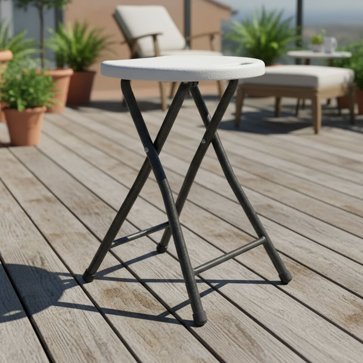 IMPORTADORA USA - Piso plegable Plegable Blanco 47x31.5x27.5 cm