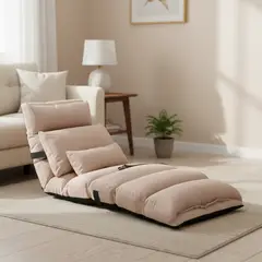 SOHOGAR - Sofá puff 1 cuerpo APX360 56x10x170 cm Beige