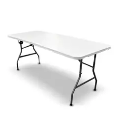 IMPORTADORA USA - Mesa plegable JH-Z244 Blanco 74x75x244 cm