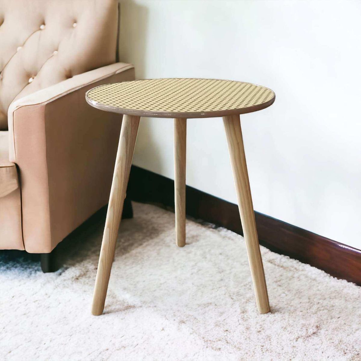 SOHOGAR - Mesa lateral CDT982 Café 40x40x49.5 cm