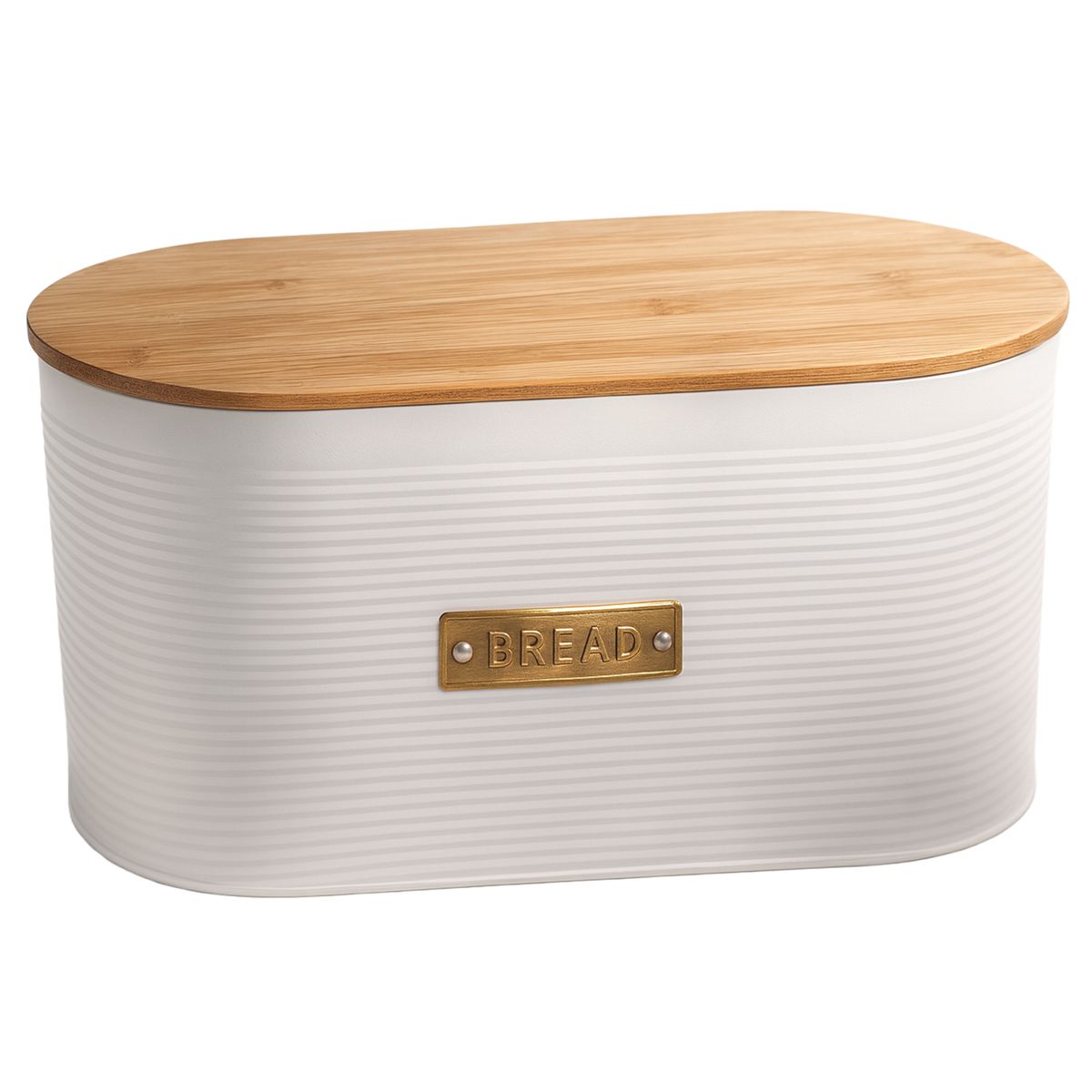 DECOGREEN - Panera Latón Ovalada 17.6x18 cm Blanco