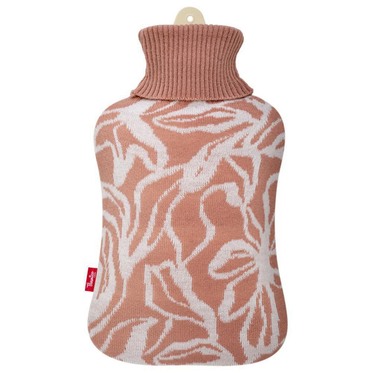 THERMICA - Guatero 2 Litros Tejido Café Flores Blancas