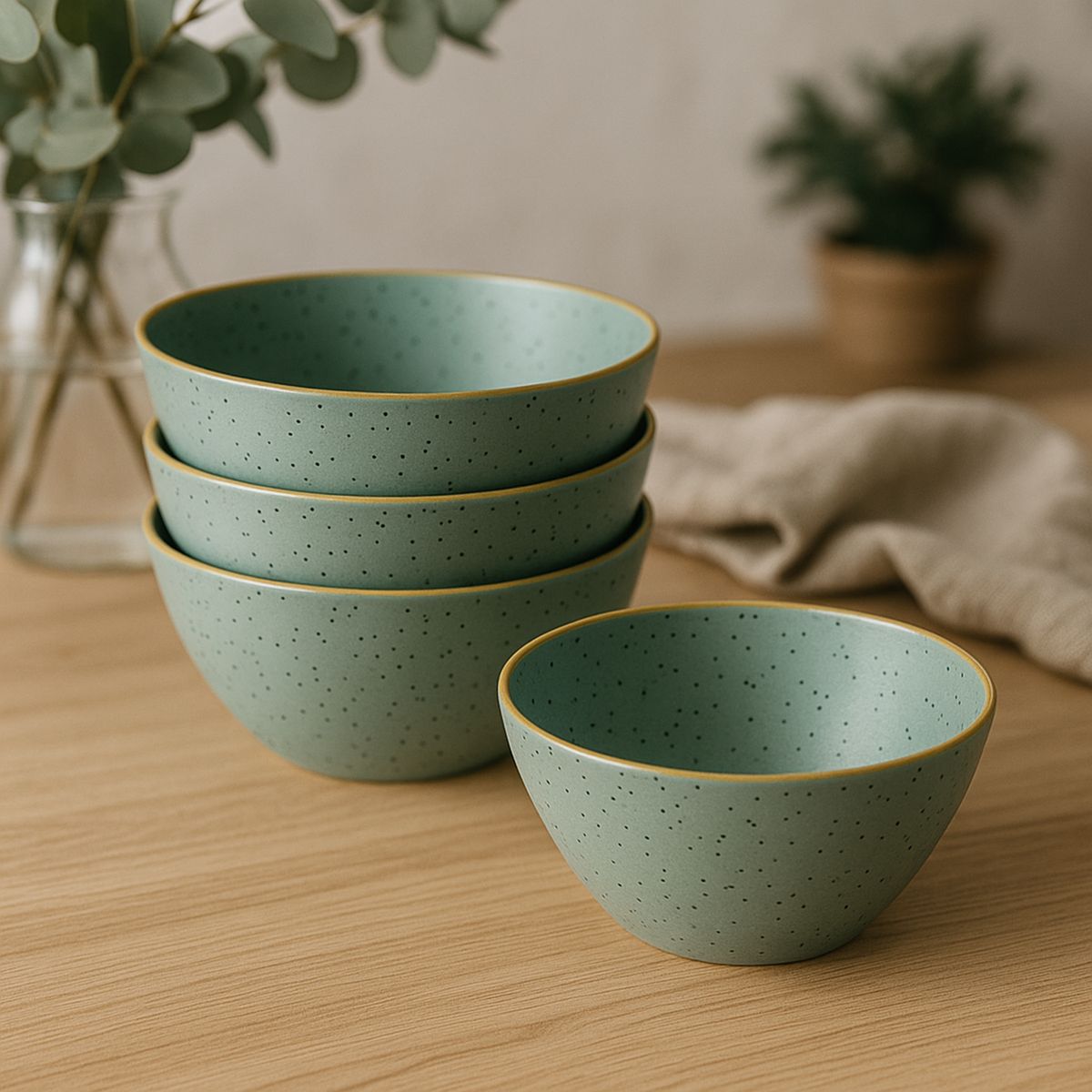 DECOGREEN - Bowl Decogreen Biobamboo Menta 15 Cm Capacidad 600 Ml