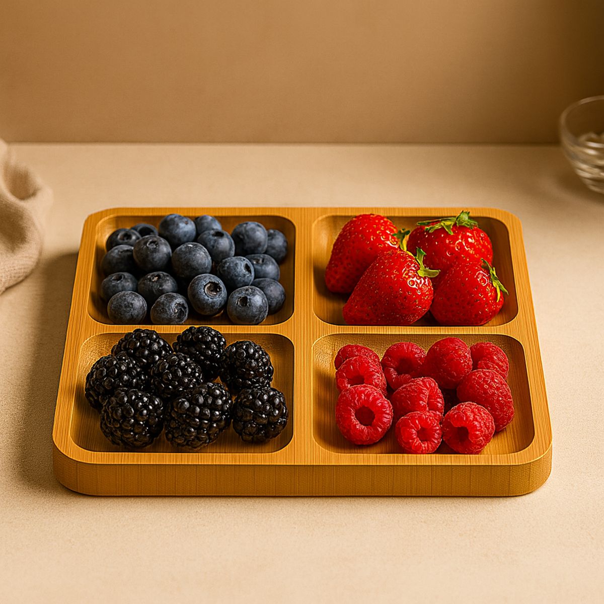 DECOGREEN - Tabla Picoteo Aperitivo de Bambú 30x2 cm Natural