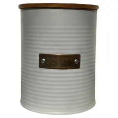DECOGREEN - Canister Blanco placa dorada Coffee 13x11 cm