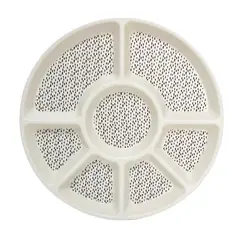 DECOGREEN - Bandeja de Bambú 25.8x1.6 cm Blanco/negro