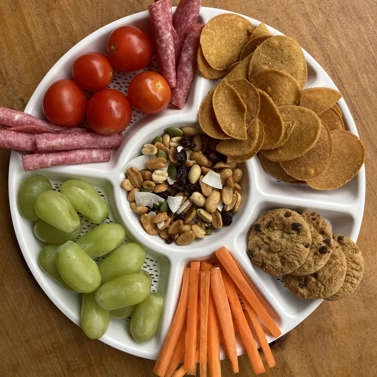 DECOGREEN - Bandeja de Bambú 25.8x1.6 cm Blanco/negro