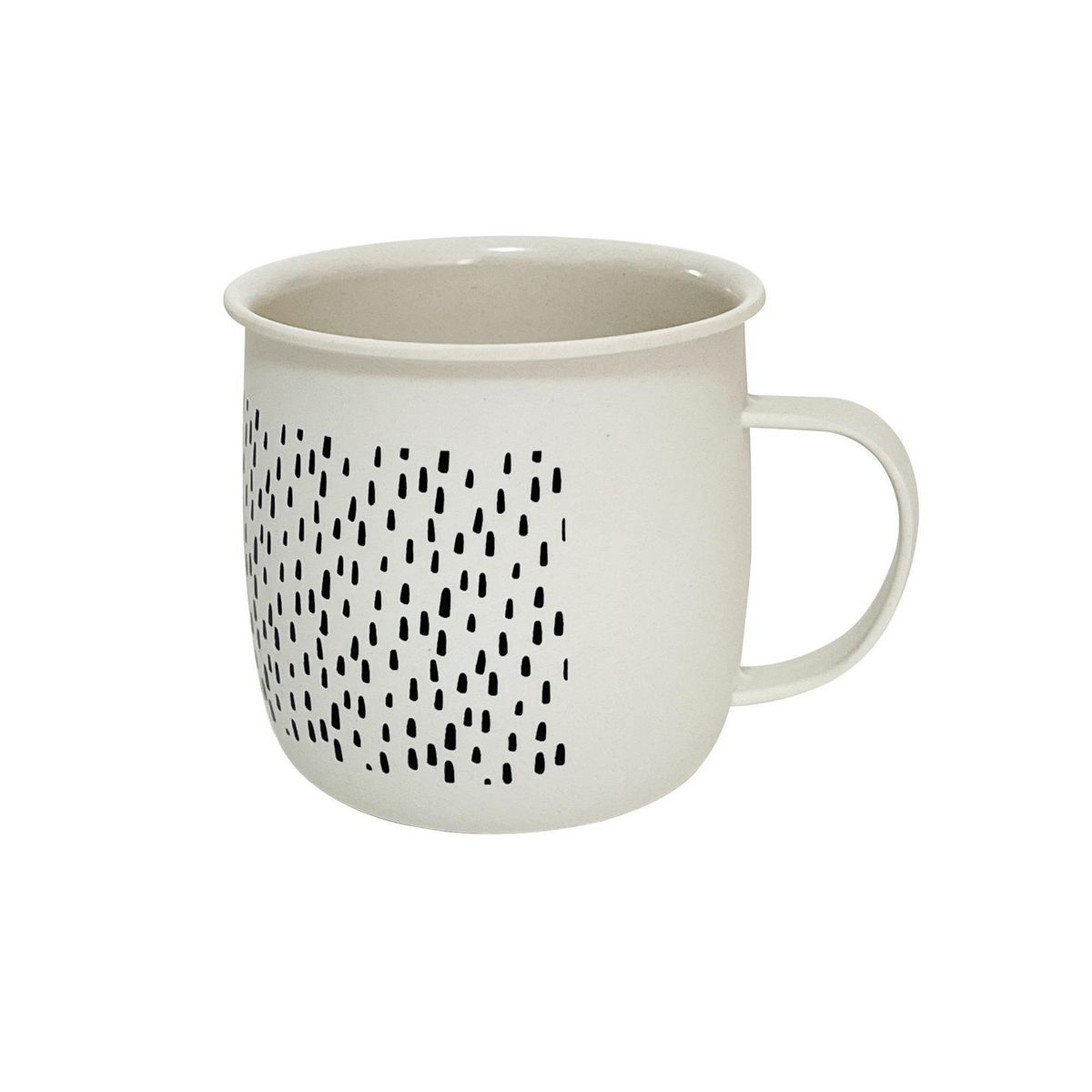 DECOGREEN - Tazón 450 ml Fibra de Bambú Puntos Blanco 