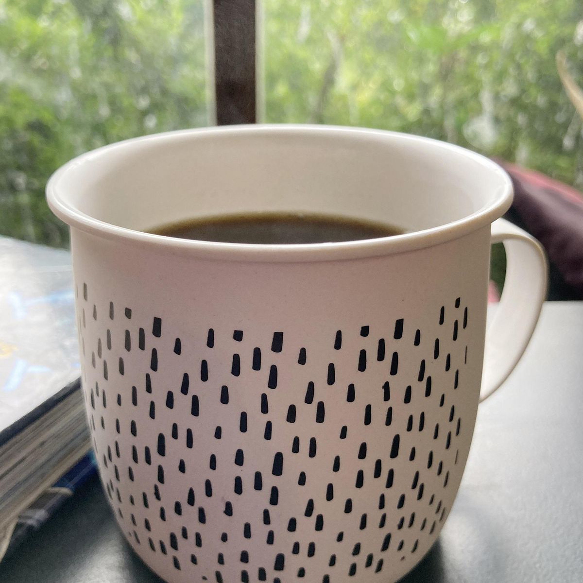 DECOGREEN - Tazón 450 ml Fibra de Bambú Puntos Blanco 