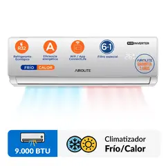 AIROLITE - Aire Acondicionado Split Inverter 9000 BTU