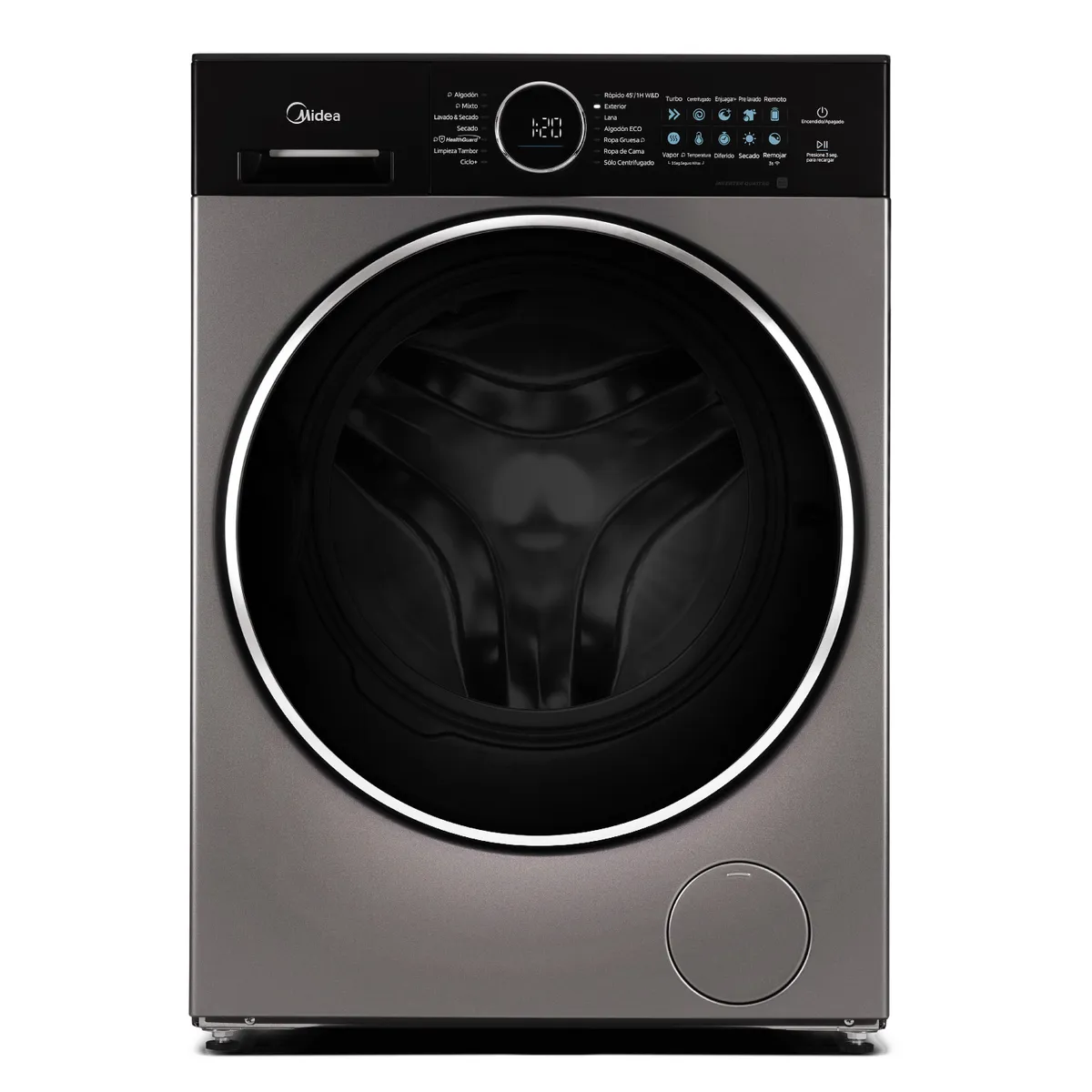 MIDEA - Lavadora-Secadora Perfect Fit 12/10 kg Titanium MF210D120WB/T