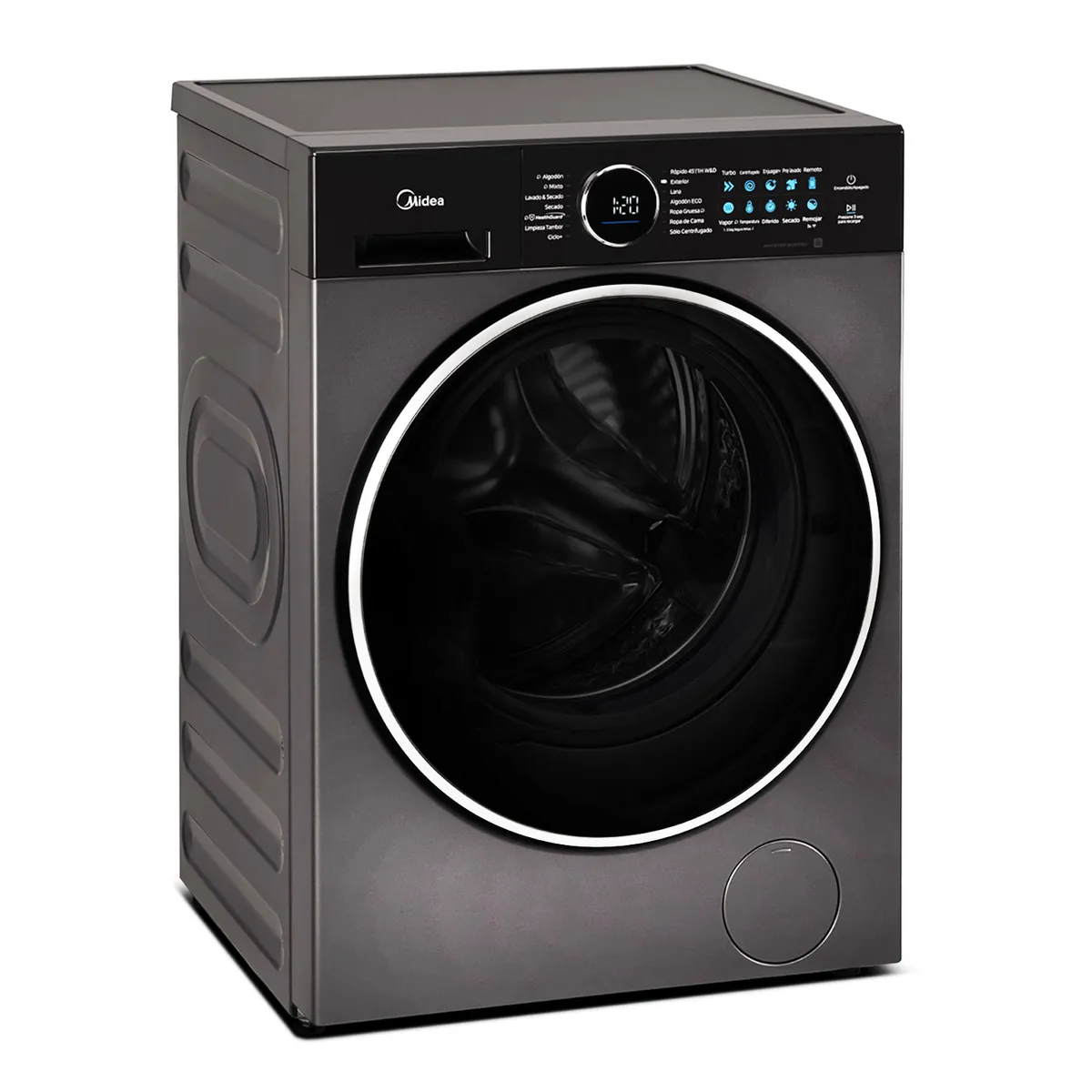 MIDEA - Lavadora-Secadora Perfect Fit 12/10 kg Titanium MF210D120WB/T