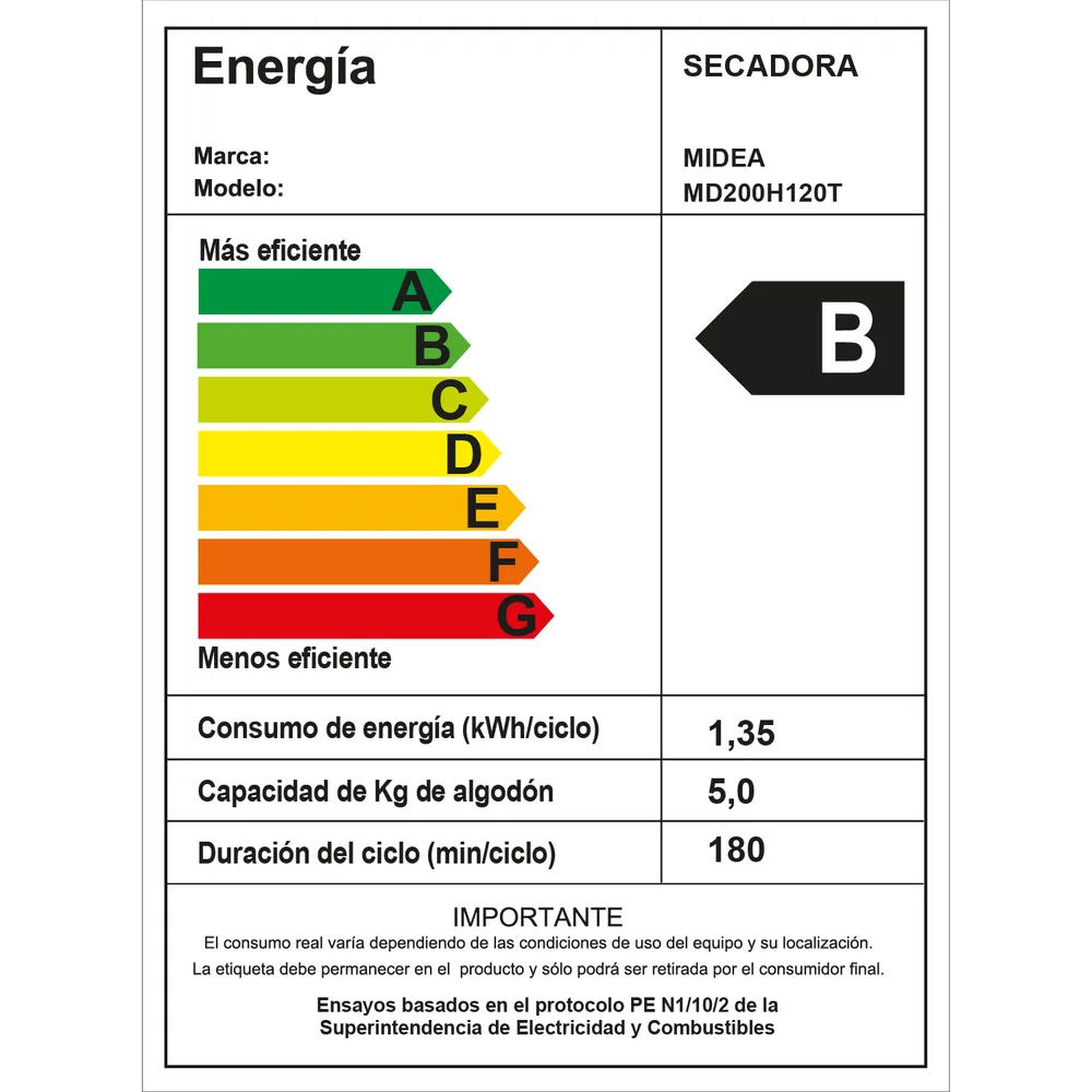 Secadora de Ropa 12 kg Carga Frontal con Bomba de calor MD200H120T, foto 10
