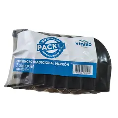 VINILIT - Pack Gancho Tradicional Marron 7 Un