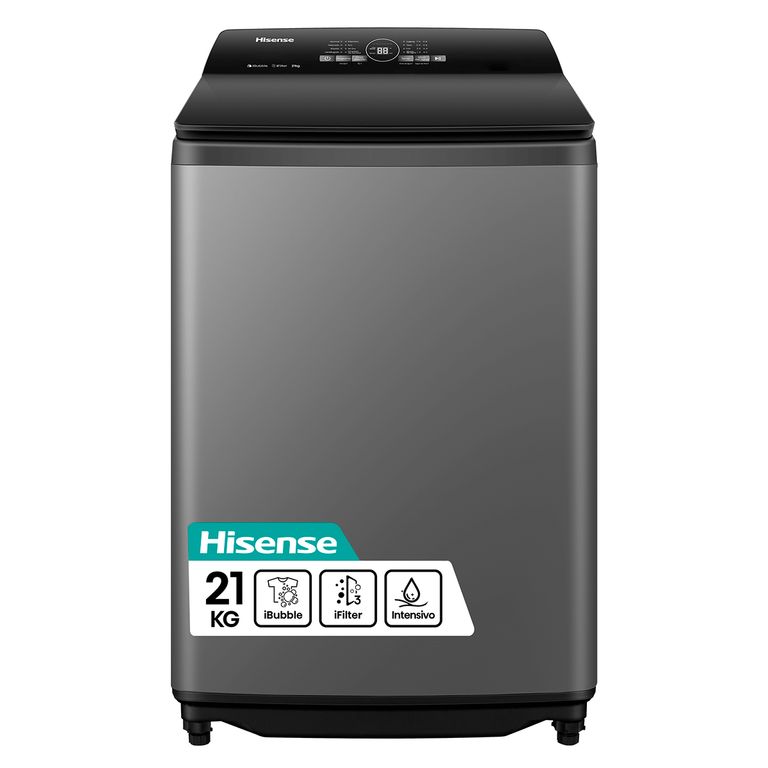 HISENSE Lavadora Carga Superior 21 Inox WT3I2123UT