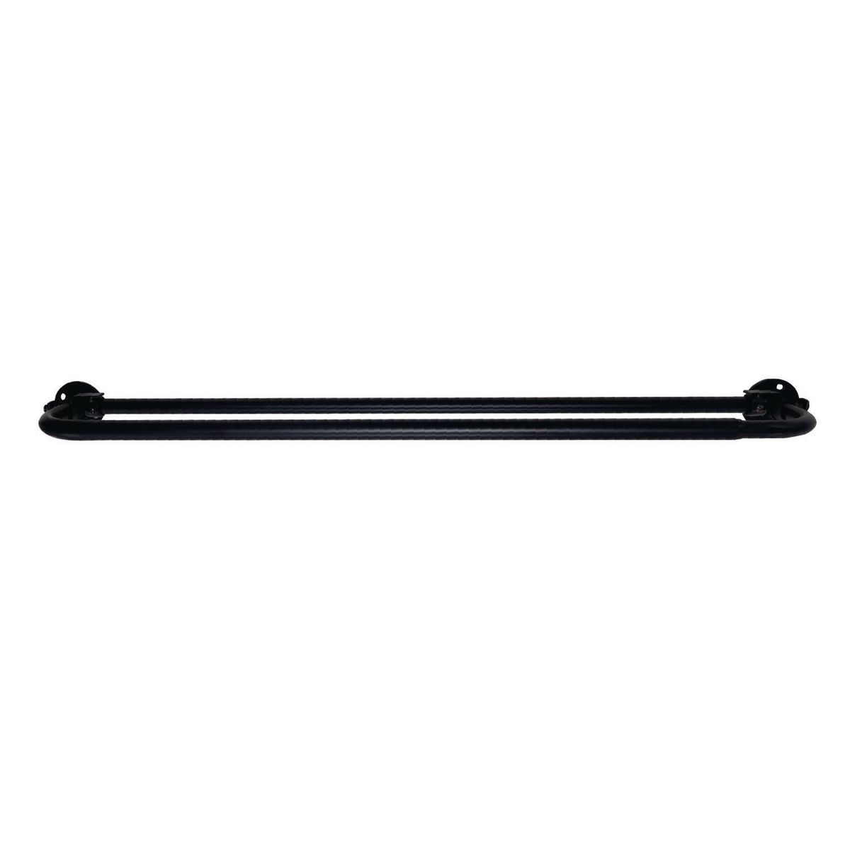 METALHSA - Set Barra de Cortina Doble Extensible 120-210 cm Muro o Techo de Fierro