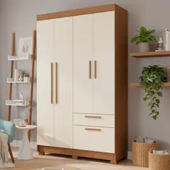 ONESSTA - Closet 4 Puerta(s) 2 Cajón(es) 4 Repisa(s) 130x214x46 cm Arena