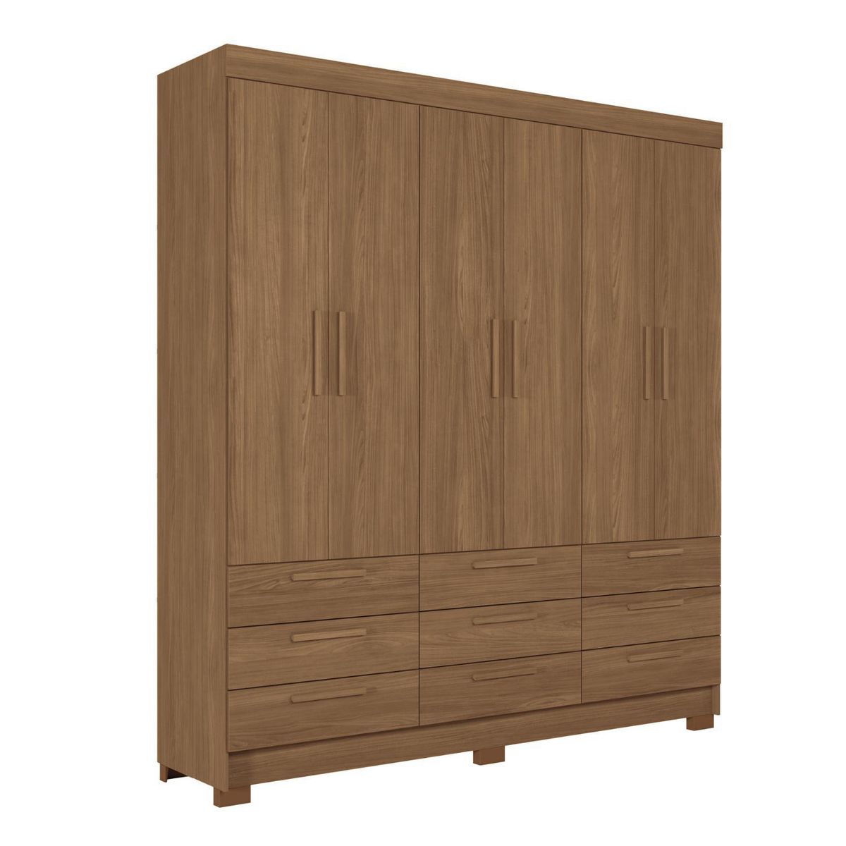 ONESSTA - Closet 6 Puerta(s) 9 Cajón(es) 5 Repisa(s) 194.4x214x46 cm Jatoba