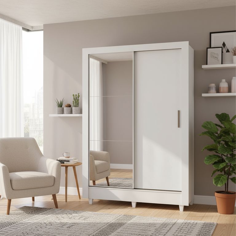 Closet 2 Puerta(s) 2 Cajón(es) 4 Repisa(s) 118x191x46 cm Blanco