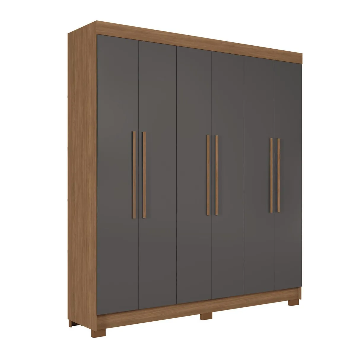 ONESSTA - Closet 6 Puerta(s) 2 Cajón(es) 6 Repisa(s) 194.4x214x46 cm Grafito