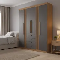 Closet 4 Puerta(s) 4 Cajón(es) 6 Repisa(s) 191x219x46.3 cm Grafito