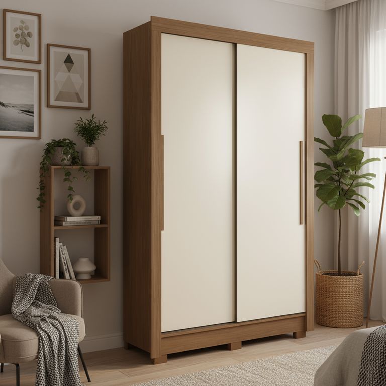 Closet 2 Puerta(s) 2 Cajón(es) 4 Repisa(s) 140x214x49 cm Arena