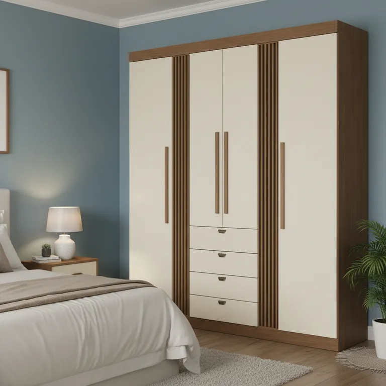 Closet 4 Puerta(s) 4 Cajón(es) 6 Repisa(s) 191x219x46.3 cm Arena