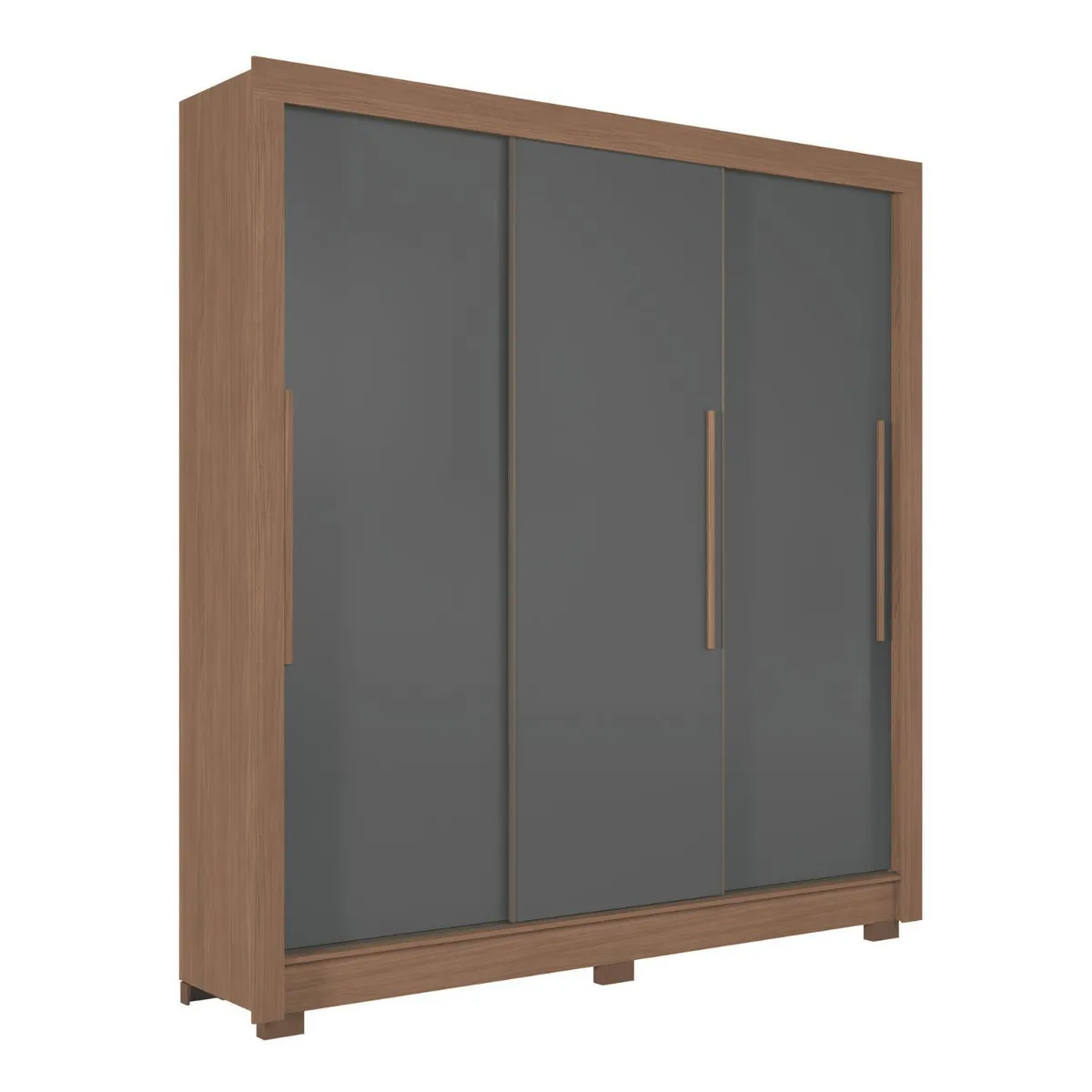 ONESSTA - Closet 3 Puerta(s) 2 Cajón(es) 6 Repisa(s) 204x214x49 cm Grafito