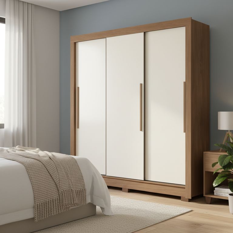Closet 3 Puerta(s) 2 Cajón(es) 6 Repisa(s) 204x214x49 cm Arena