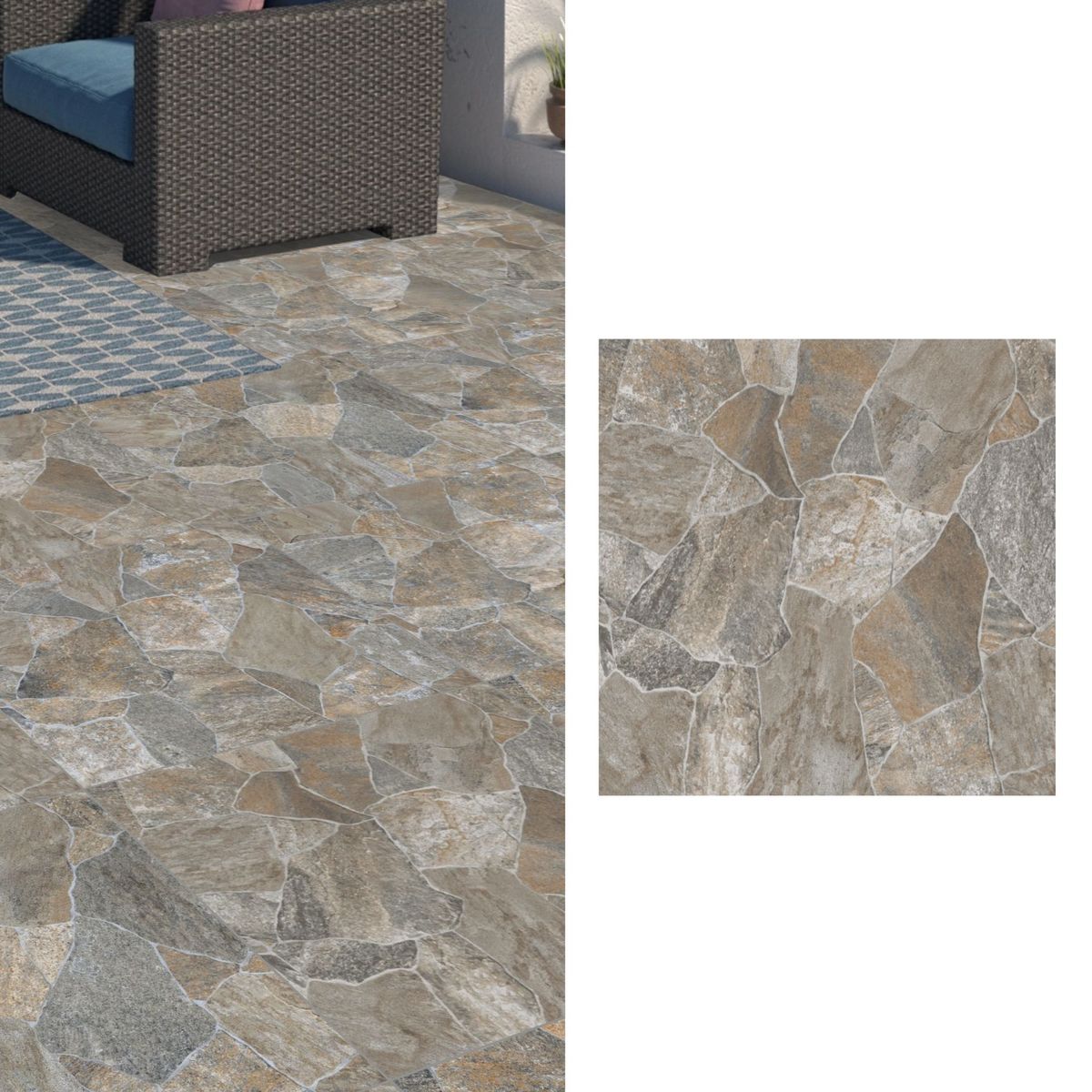 ANGELGRES - Cerámica 60x60 cm Neptune Marron 2.52 m2