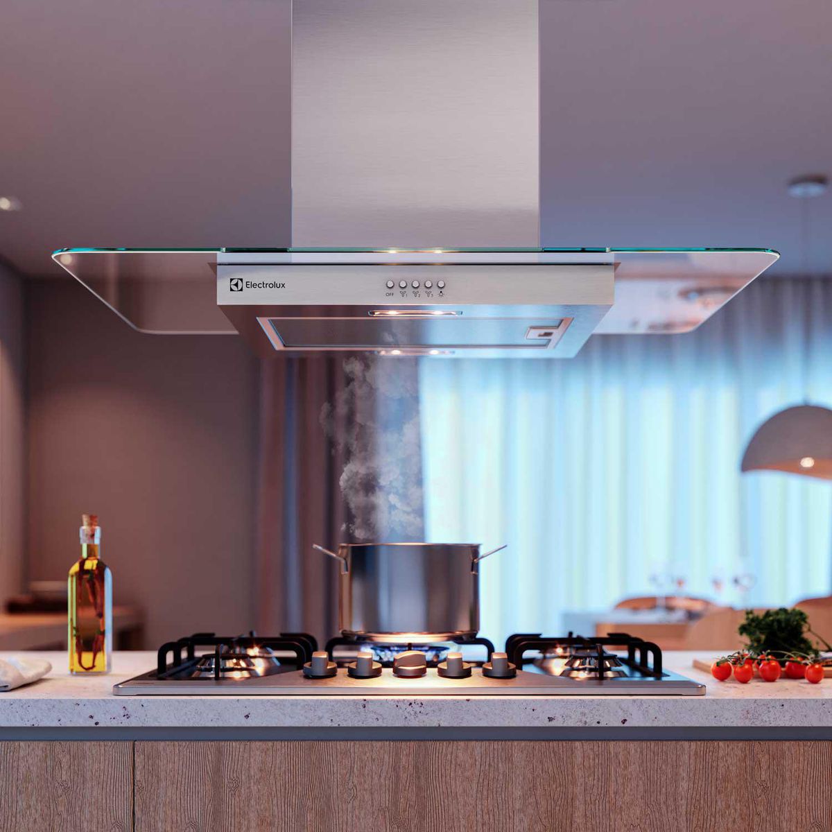 ELECTROLUX - Campana Isla 90 cm Acero inoxidable CE9IX